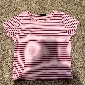 Brandy Melville Pink Striped Top